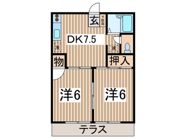 ヒルサイド壱番館の物件間取画像